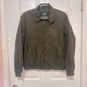 Weatherproof Jacket Full Zip Men's Size Small Olive Green Vintage